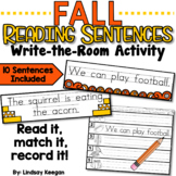 Fall Write the Room Activity - Sentence Reading Center