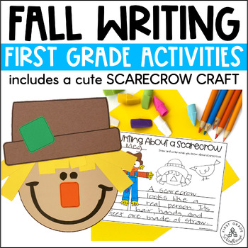 Preview of Fall Writing Activities First Grade - Scarecrow Craft