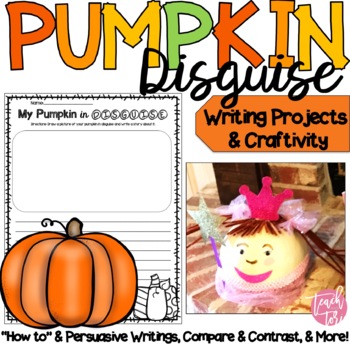Preview of Fall Writing Activity Disguise a Pumpkin
