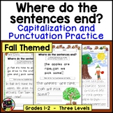 Fall Writing Capitalization and Punctuation Practice | Min