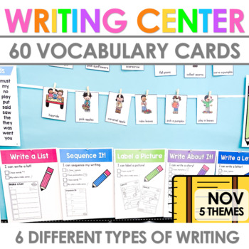 Preview of Fall Writing Center | Kindergarten and 1st grade NOVEMBER