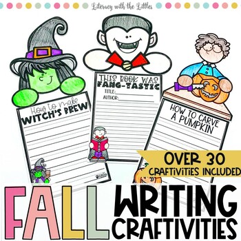 Preview of Fall Writing Craftivities | Halloween & Thanksgiving Crafts | Bulletin Boards