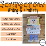 Fall Writing & Craftivity | Scarecrow | FUN FRIDAY | DIFFE