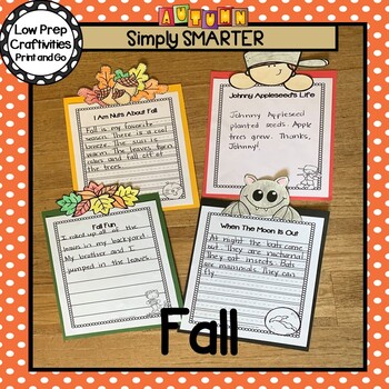 Preview of Fall Writing Cut and Color Craftivities