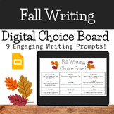Fall Writing: Digital Choice Board 