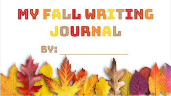 Preview of Fall Writing Journal (Digital & Printable)
