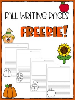 Fall Writing Pages - FREEBIE by That One Kinder Teacher | TPT