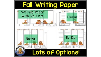 Fall Writing Paper Color and B&W