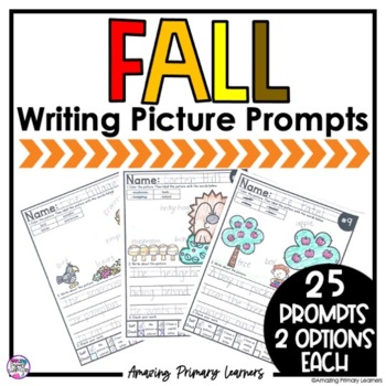 Preview of Fall Writing Picture Prompts Fall Writing Activities with Labeling 