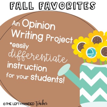 Preview of Fall Opinion Writing Project: Sunflower Theme
