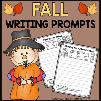 Preview of Fall Writing Prompts | Back to School Activities | Fall Activities