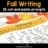 Fall Writing Prompts | Cut and Paste Journal Prompts