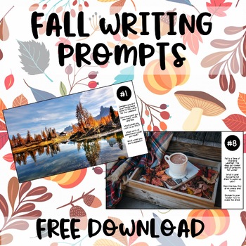 Preview of Fall Writing Prompts FREEBIE - Writing Prompts for Upper Elementary - Digital