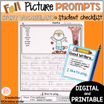Winter Writing Prompts - printable & digital - Mrs. Winter's Bliss -  Resources For Kindergarten, 1st & 2nd Grade