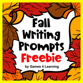 Preview of Free Fall Writing Prompts for a Fall Writing Center - Fall Writing Activities