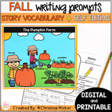 Fall Writing Prompts -  print and digital fall writing act