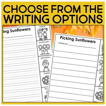 Fall Writing Prompts with Picture Vocabulary by Resource Ranch | TPT