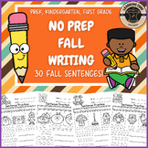 Fall Writing Sentence Practice Morning Work PreK Kindergar