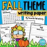 Fall Writing Worksheets for first or second grade