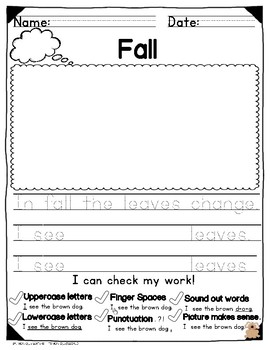 Fall Writing and Craft by Its MoNiques World | TPT