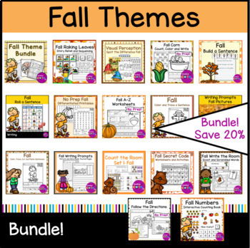 Preview of Occupational Therapy Fall Writing & Visual Perception Activities Bundle