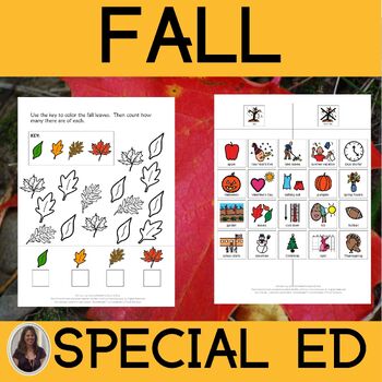Preview of Fall and Autumn Activities for Special Education PRINT AND DIGITAL