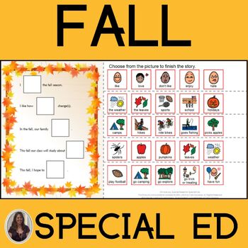 Preview of Fall and Autumn Activities for Special Education PRINT AND DIGITAL