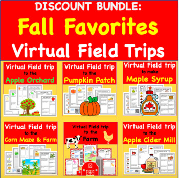 Preview of Fall and Autumn Virtual Field Trip Discount Bundle