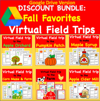 Preview of Fall and Autumn Virtual Field Trip Pack Discount Bundle