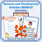 Fall Autumn and Thanksgiving Gratitude Writing Play Based 