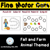 Fall and Farm Themed Special Education Fine Motor Dots for