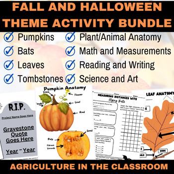 Preview of Fall and Halloween Activities Bundle | Agriculture in the Classroom