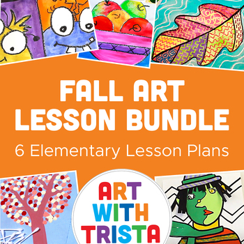 Preview of Fall and Halloween Art Lessons - 6 Elementary Art Lessons Inspired by Artists