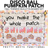 Fall and Halloween Bulletin Board - Editable Disco Pumpkin