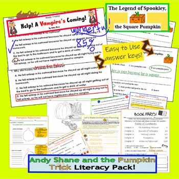 Preview of Fall and Halloween Bundle of Comprehension and Literacy Items