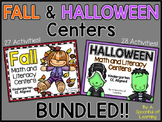 Fall and Halloween Centers BUNDLED! Math and Literacy Alig