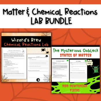 Preview of Fall and Halloween Experiment Bundle | States of Matter and Chemical Reactions