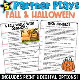 Fall Halloween Reading Activity: Partner Play Scripts & Co