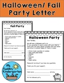 Fall and Halloween Party Letters