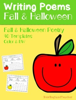 Preview of Fall and Halloween Poetry Pack: Acrostic, Cinquain, Haiku, and Shape/Concrete