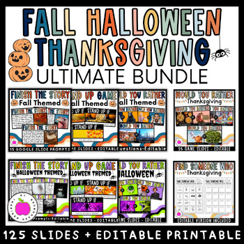 Preview of Fall l Halloween l Thanksgiving - Ultimate Digital Games and Activities Bundle