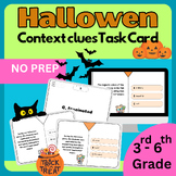 40 Fall and Halloween themed: Context clues task card
