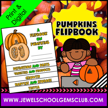 Preview of Fall and Pumpkins Science Activities | Parts & Life Cycle of a Pumpkin Flip Book