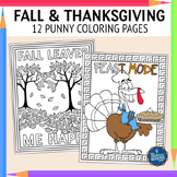 Fall and Thanksgiving Coloring Pages