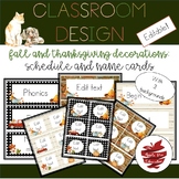 Fall and Thanksgiving Decorations: Editable Schedule and N