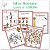 Fall and Thanksgiving Games and Activities Printables