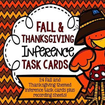 Preview of Fall and Thanksgiving Inference Task Cards