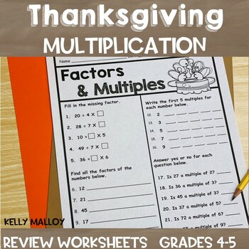 Preview of Fall and Thanksgiving Math Printables Multi Digit Multiplication Word Problems  