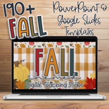 Preview of Fall and Thanksgiving Power Point AND Google Slide Templates