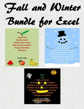 Preview of Fall and Winter Microsoft Excel Bundle of Savings! Digital